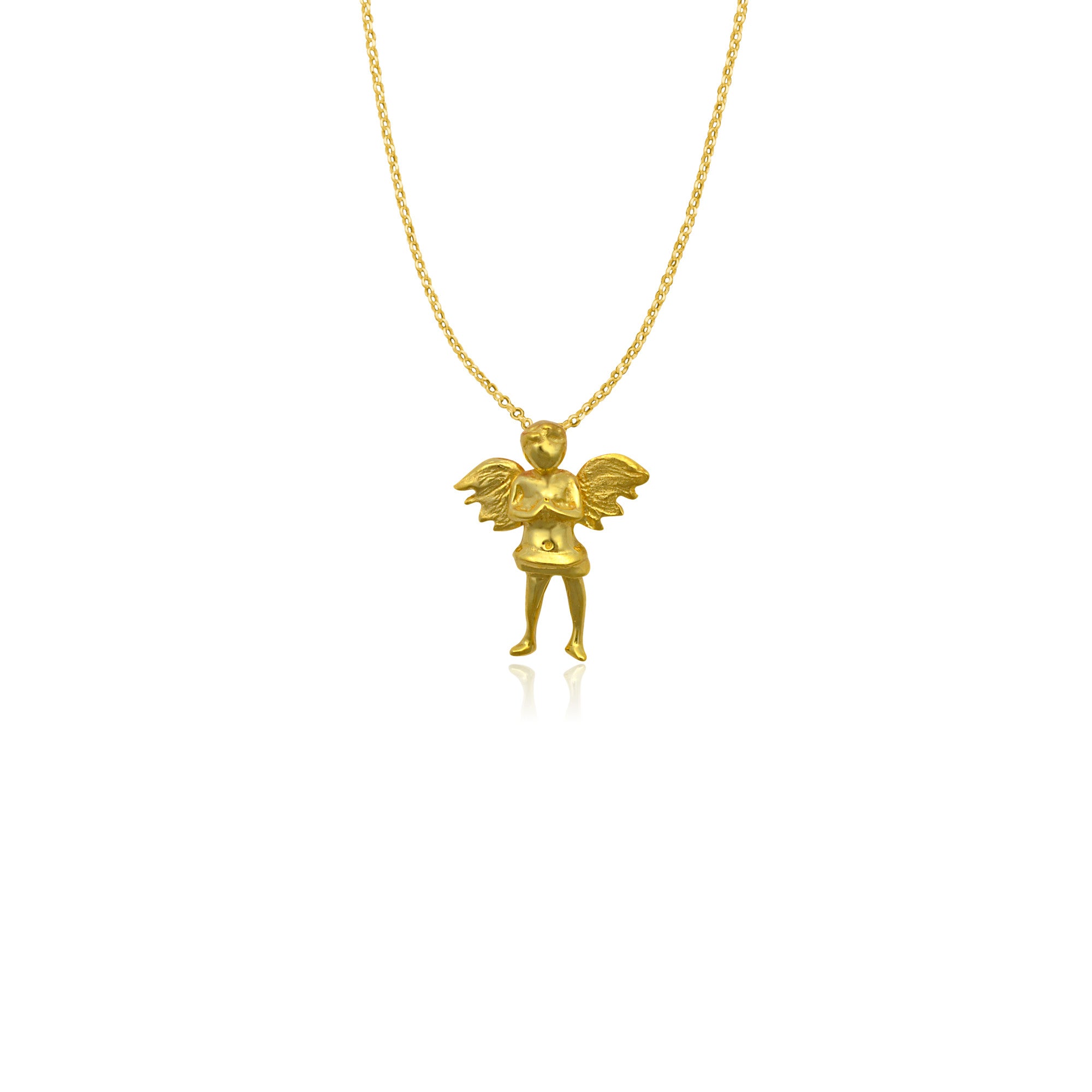 Guardian Angel Μενταγιόν χρυσό αγγελάκι (gold-plated) No1