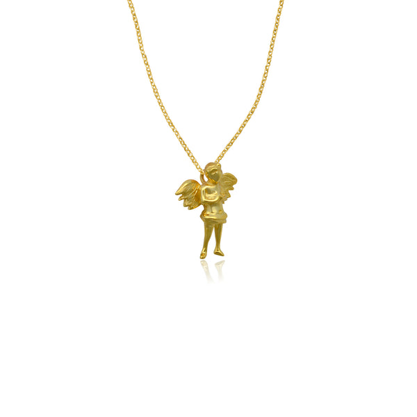 Guardian Angel Μενταγιόν χρυσό αγγελάκι (gold-plated) No2