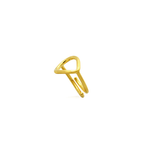Drop χρυσό δαχτυλίδι σταγόνα (gold-plated) No1