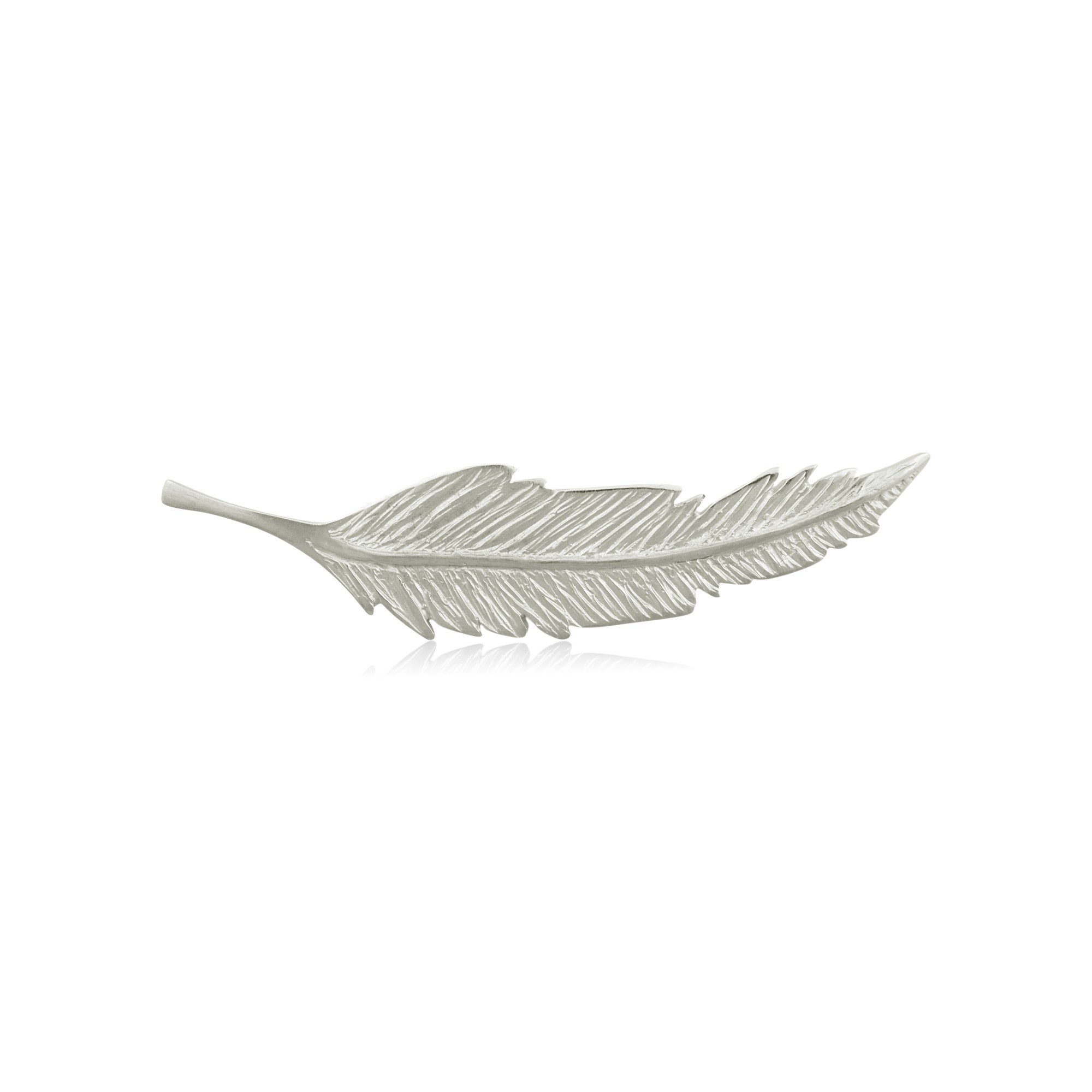 Feather Καρφίτσα ασημένιο φτερό (silver 925°) No1