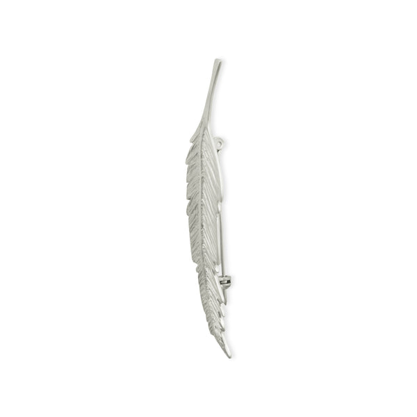 Feather Καρφίτσα ασημένιο φτερό (silver 925°) No3