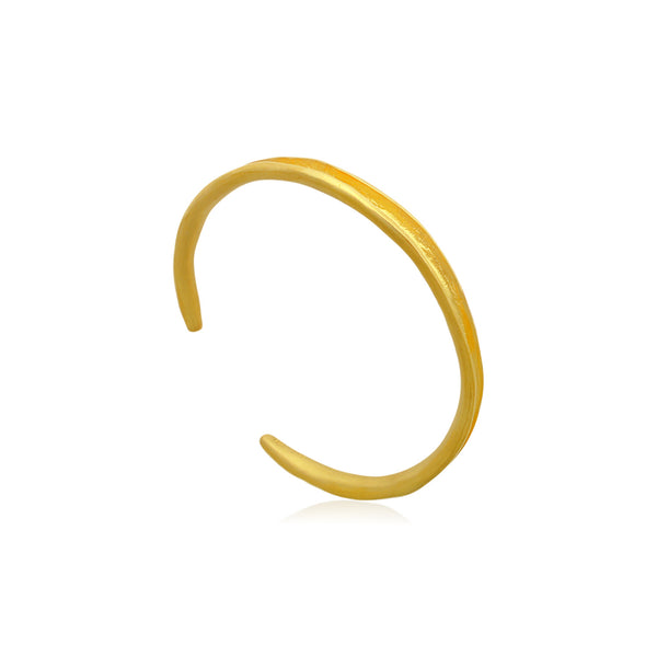Flow Ανοιχτό χρυσό βραχιόλι με ανάγλυφη επιφάνεια (gold plated) Νο3