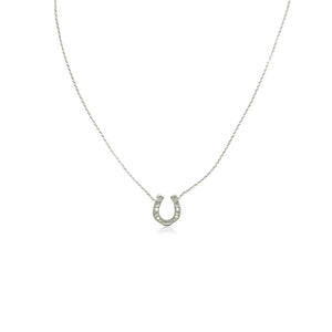Lucky Horseshoe Γουράκι ασημένιο πέταλο με αλυσίδα (silver 925°) Νο1
