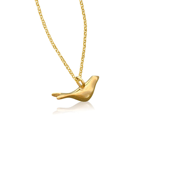 Lovebird Μενταγιόν πουλάκι χρυσό (gold plated) No2