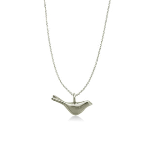 Lovebird Μενταγιόν πουλάκι ασημένιο (silver 925) No1