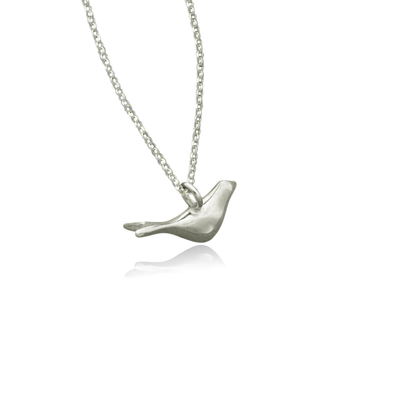 Lovebird Μενταγιόν πουλάκι ασημένιο (silver 925) No2
