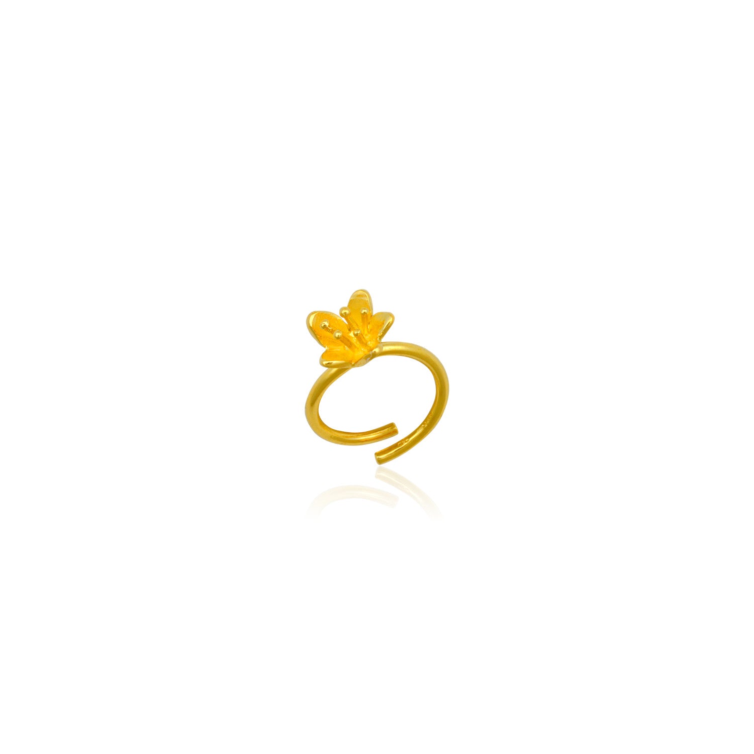 Blossom χρυσό δαχτυλίδι ανθισμένο λουλούδι (gold-plated) Νο1