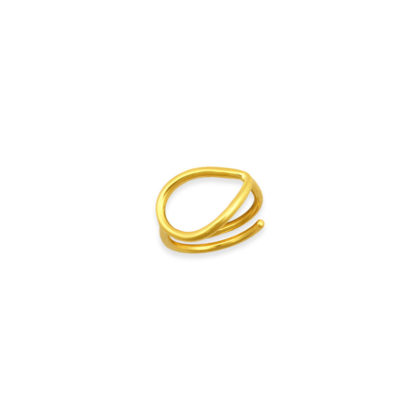 Drop χρυσό δαχτυλίδι σταγόνα (gold-plated) No2