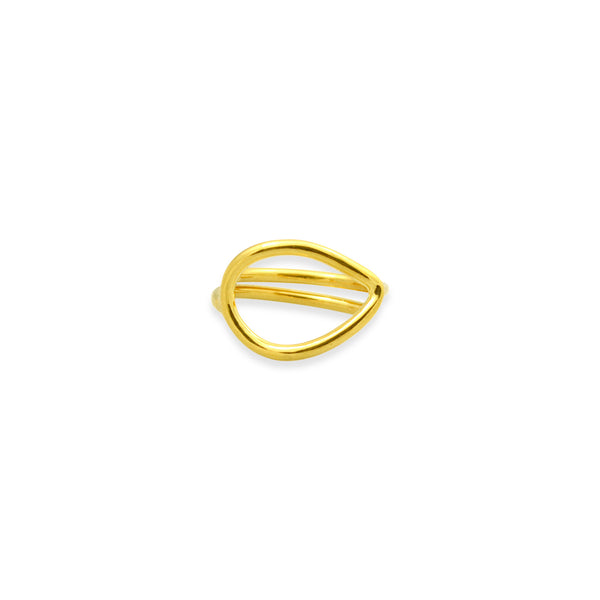 Drop χρυσό δαχτυλίδι σταγόνα (gold-plated) No3