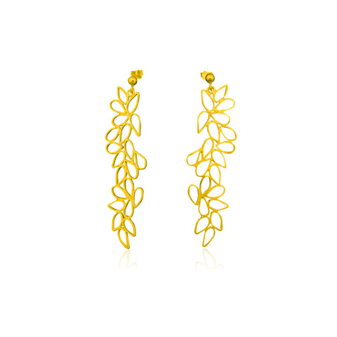 Drops μακριά σκουλαρίκια χρυσές σταγόνες (gold-plated)