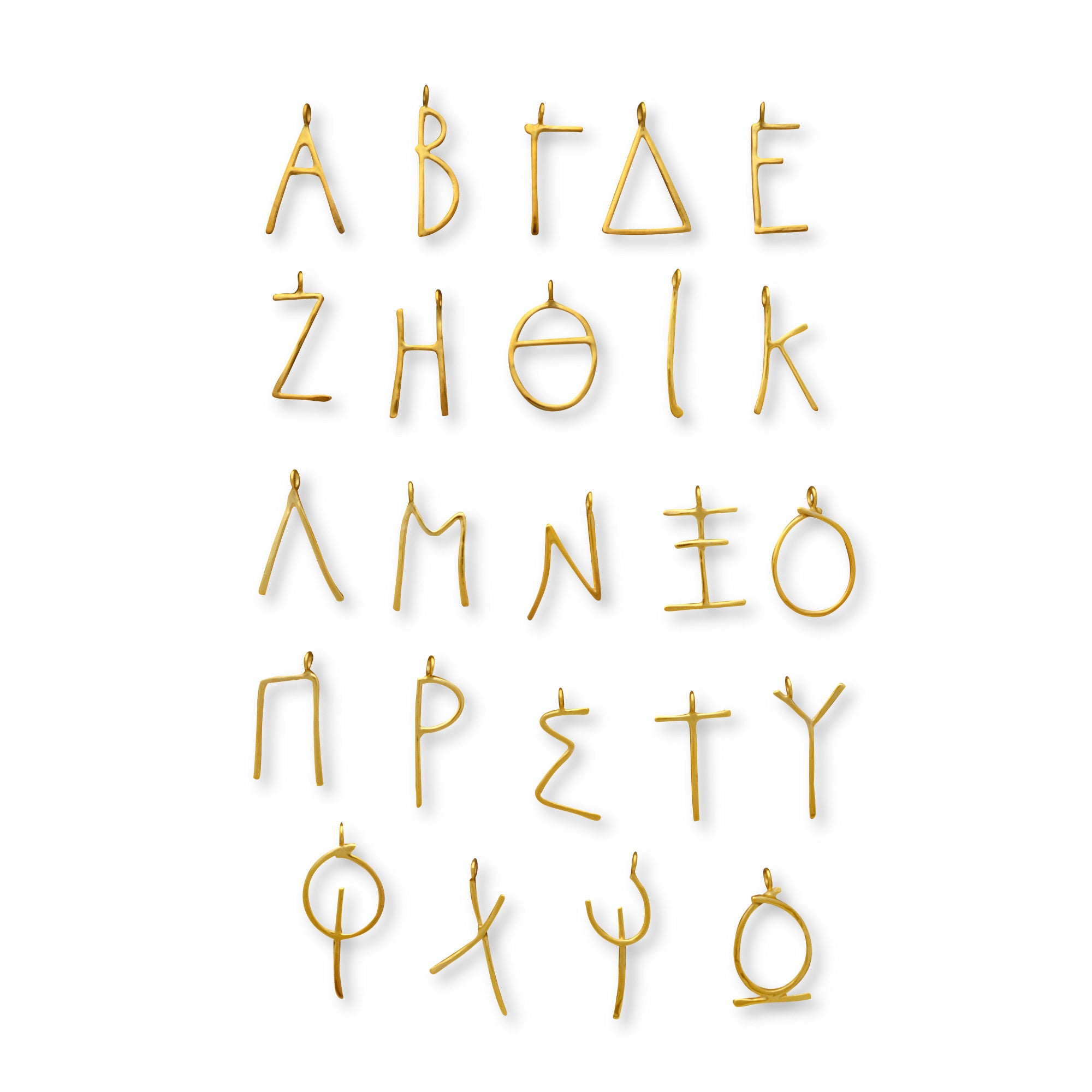 Alphabet Χειροποίητα χρυσά γράμματα (K14) No1