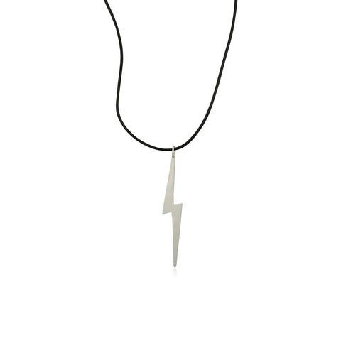 Lightning χειροποίητο Ασημένιο ανδρικό μενταγιόν κεραυνός (silver 925°) No1