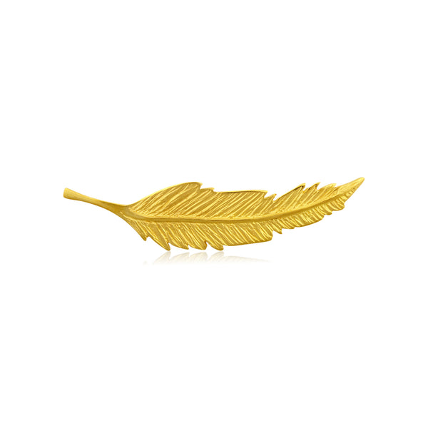 Feather Καρφίτσα χρυσό φτερό (gold-plated) Νο1