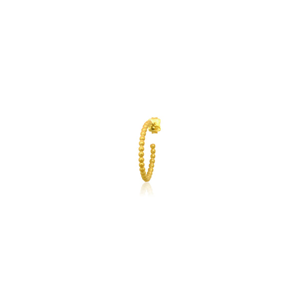 Beaded hoop χειροποίητα σκουλαρίκια χρυσοί κρίκοι μπίλιες (gold-plated) Νο2