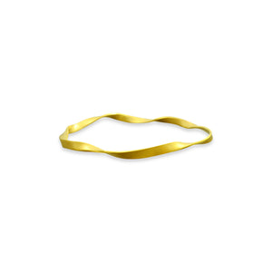 Twisted bracelet Χρυσό χειροποίητο βραχιόλι (gold-plated silver) No1