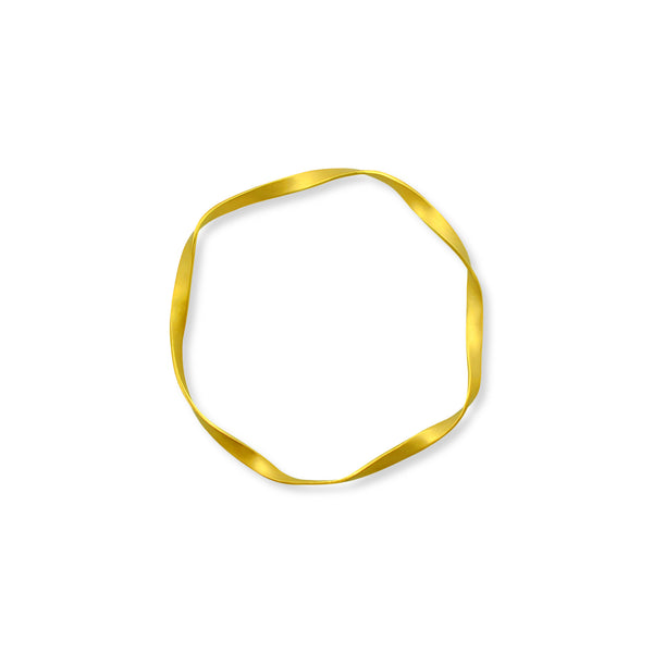 Twisted bracelet Χρυσό χειροποίητο βραχιόλι (gold-plated silver) No2